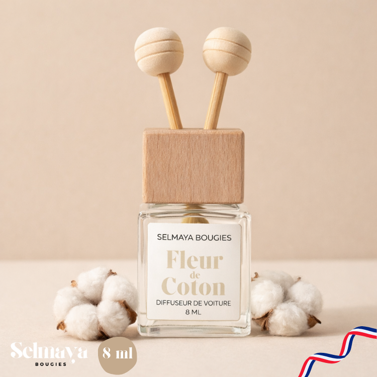 Fleur de coton - Diffuseur de voiture concentré