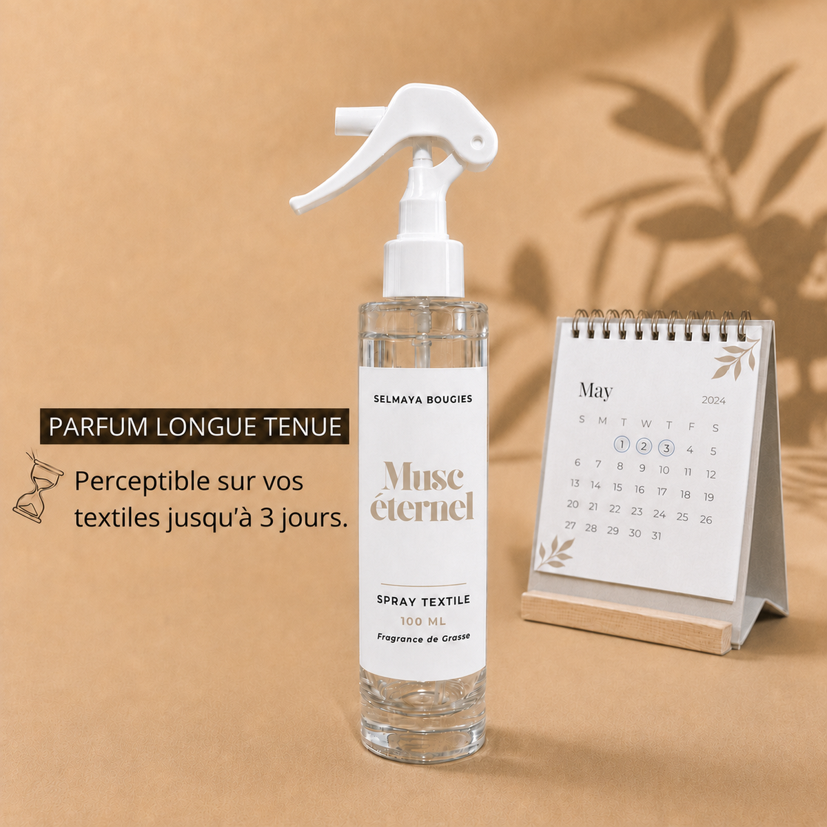 Spray textile Musc Éternel | Parfum linge de maison envoûtant