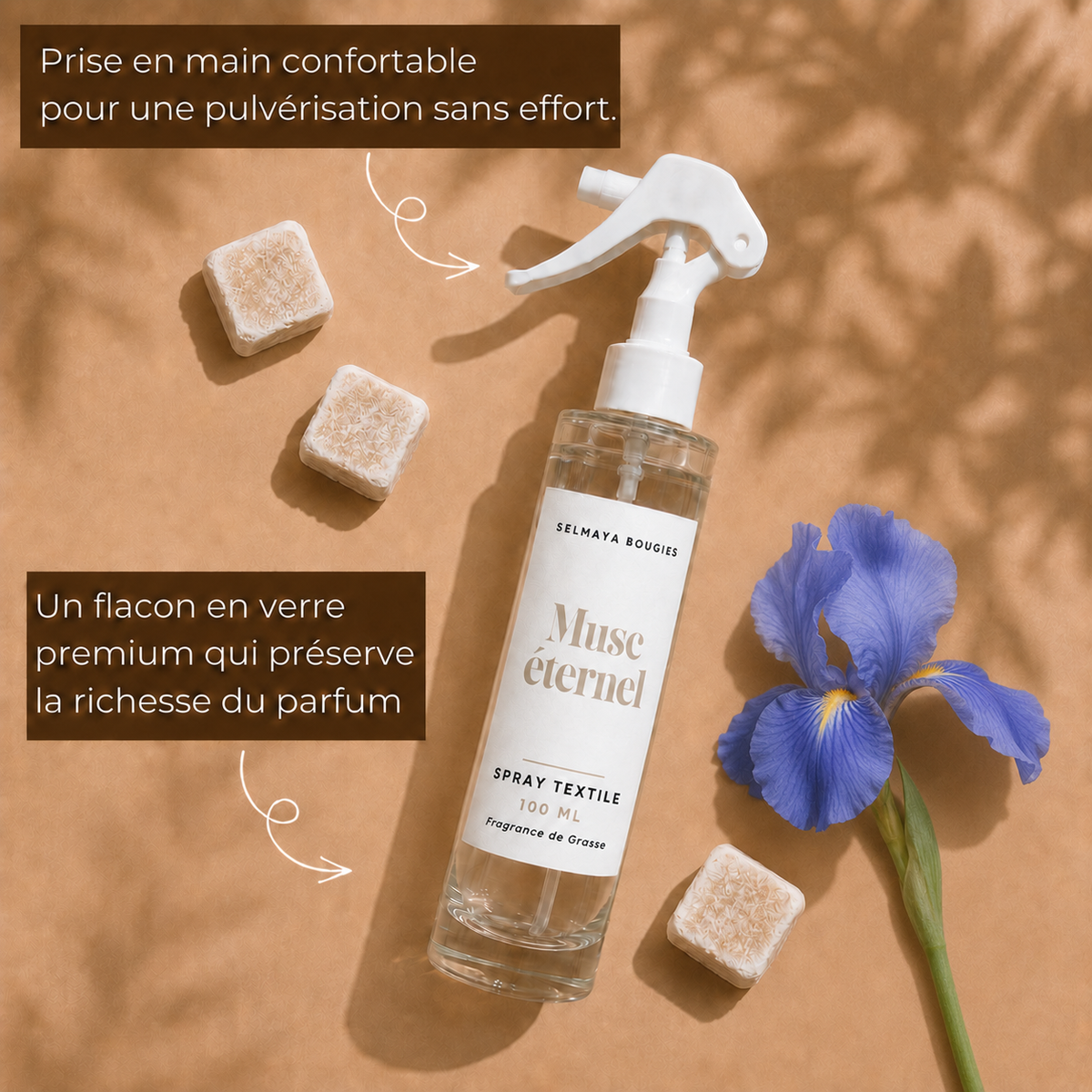 Spray textile Musc Éternel | Parfum linge de maison envoûtant