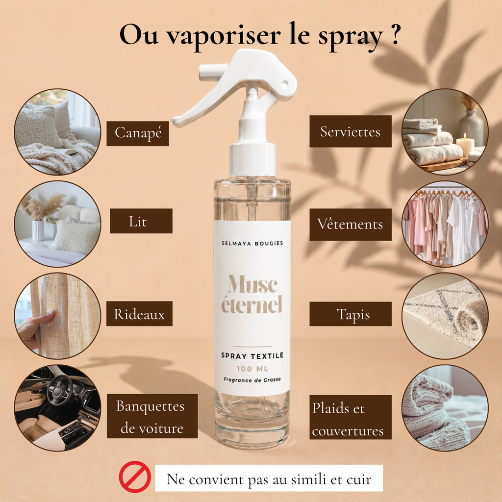 Duo Musc Éternel : Spray Textile + Fondant Parfumé Musqué