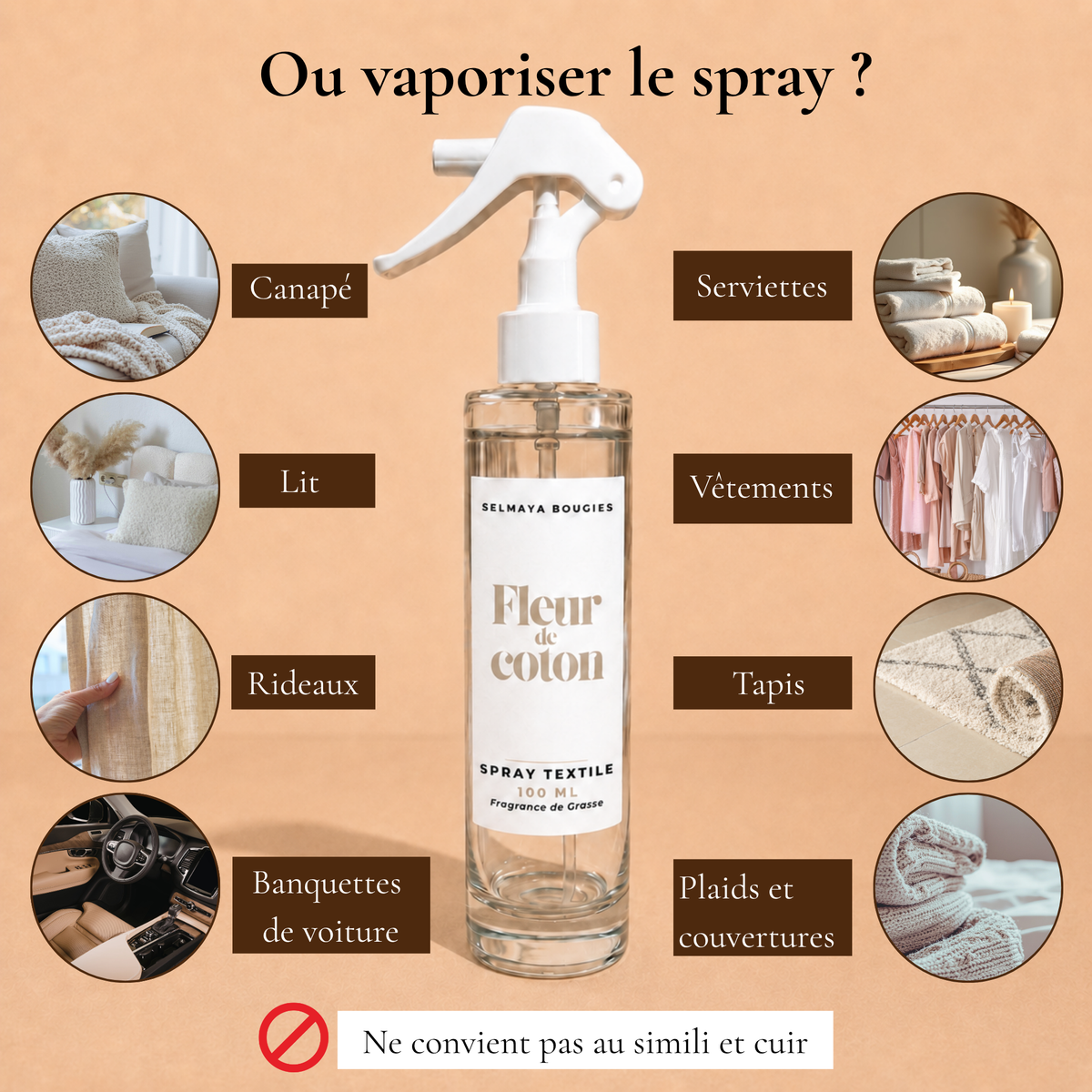 Duo Fleur de Coton : Spray Textile + Fondant Parfumé